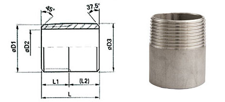 Tek Taraflı Boru Nipel - Paslanmaz Çelik Fittings